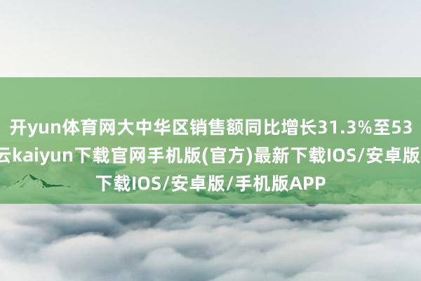 开yun体育网大中华区销售额同比增长31.3%至530亿日元-开云kaiyun下载官网手机版(官方)最新下载IOS/安卓版/手机版APP